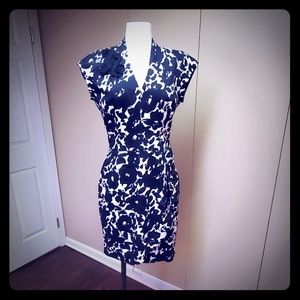 Taylor black and white floral dress